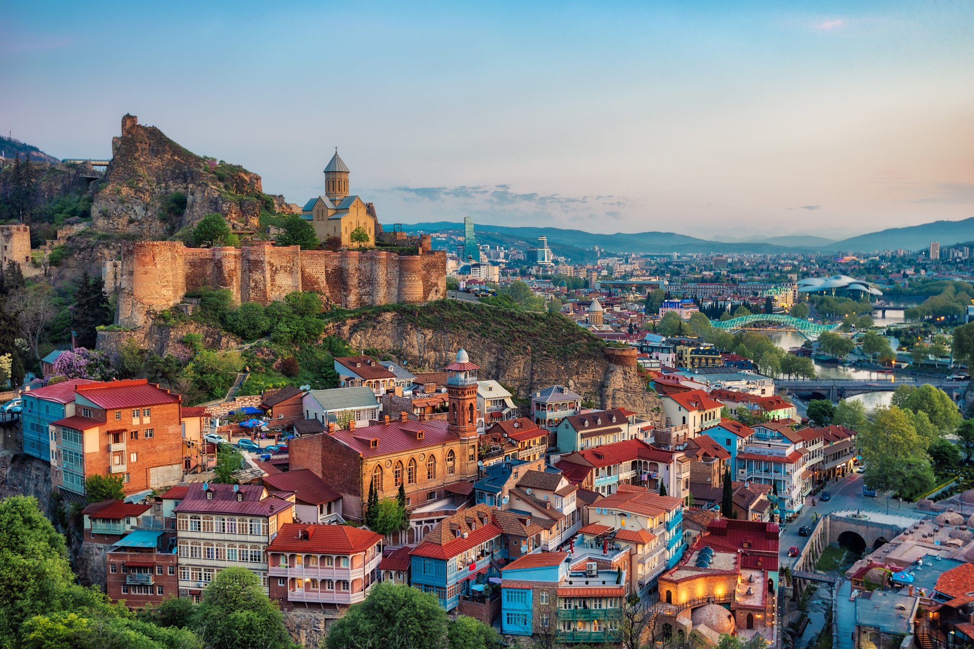 Tbilisi Downtown, Georgia — панорама старого города
