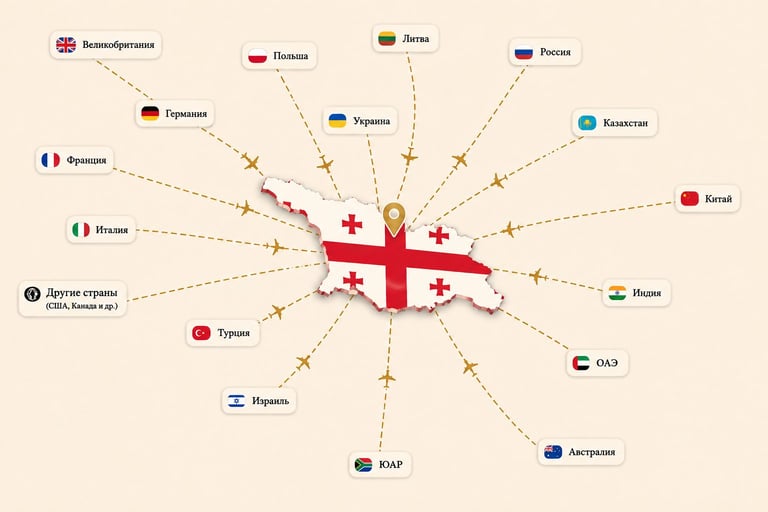 Infographic showing Red Cross/Red Crescent logo at center with dashed lines connecting to 16 country flags and names radiating outward in a hub-and-spoke pattern
